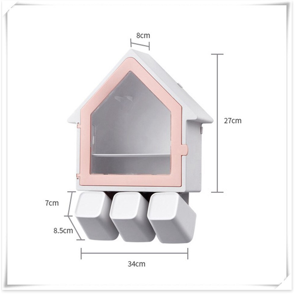 Kệ đựng nhà tắm  1 ĐỔI 1    Kệ đựng đồ dùng nhà tắm hình ngôi nhà dễ thương 9524