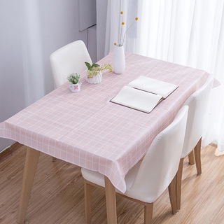 Khăn Trải Bàn Decor Hàn Quốc Kiểu Ô Vuông Kẻ Caro Bằng Nhựa PVC Không Thấm Nước