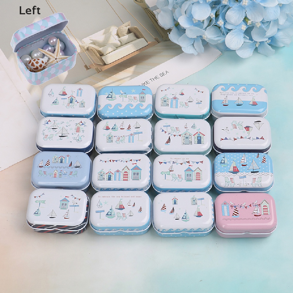 [Hàng mới về] Hộp thiếc mini đựng trang sức hình chữ nhật