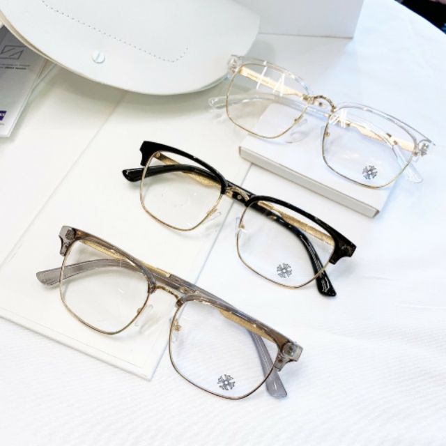 KÍNH GIẢ CẬN GỌNG KIM LOẠI CAO CẤP [Tặng kèm hộp + Khăn lau kính]