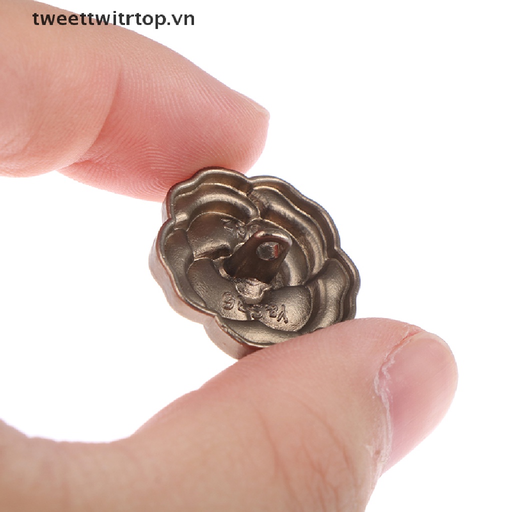 10 Nút Áo Hình Bông Hoa Đính Ngọc Trai Sang Trọng