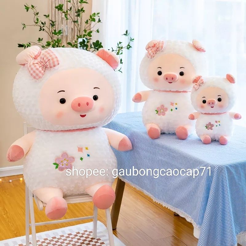 ❌ gấu bông Heo Cosplay Cừu 30cm - Đồ chơi nhồi bông cao cấp
