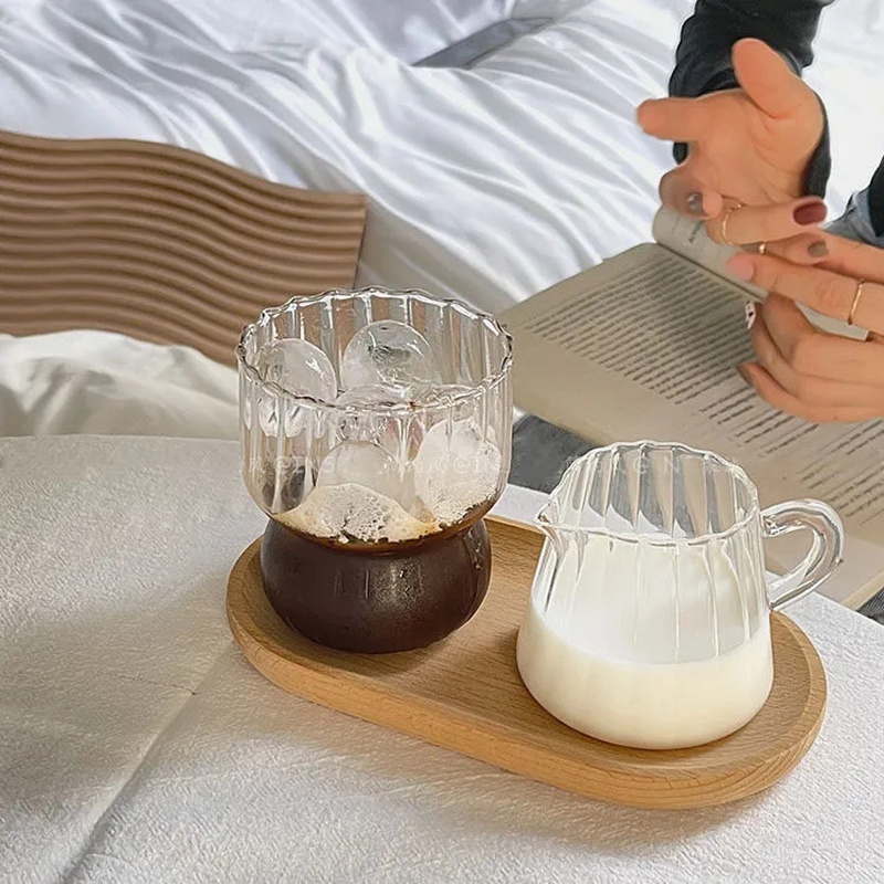 Cốc Thủy Tinh Trong Suốt 260ml Thiết Kế Đáng Yêu Tiện Dụng
