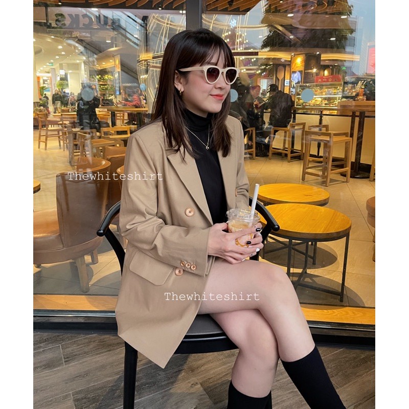DESI BLAZER - áo blazer trẻ trung thanh lịch màu nâu vàng