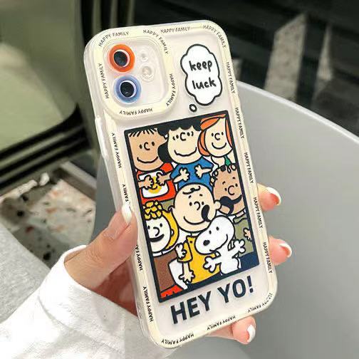 Ốp lưng in hình chú chó Snoopy dễ thương cho Iphone X 7