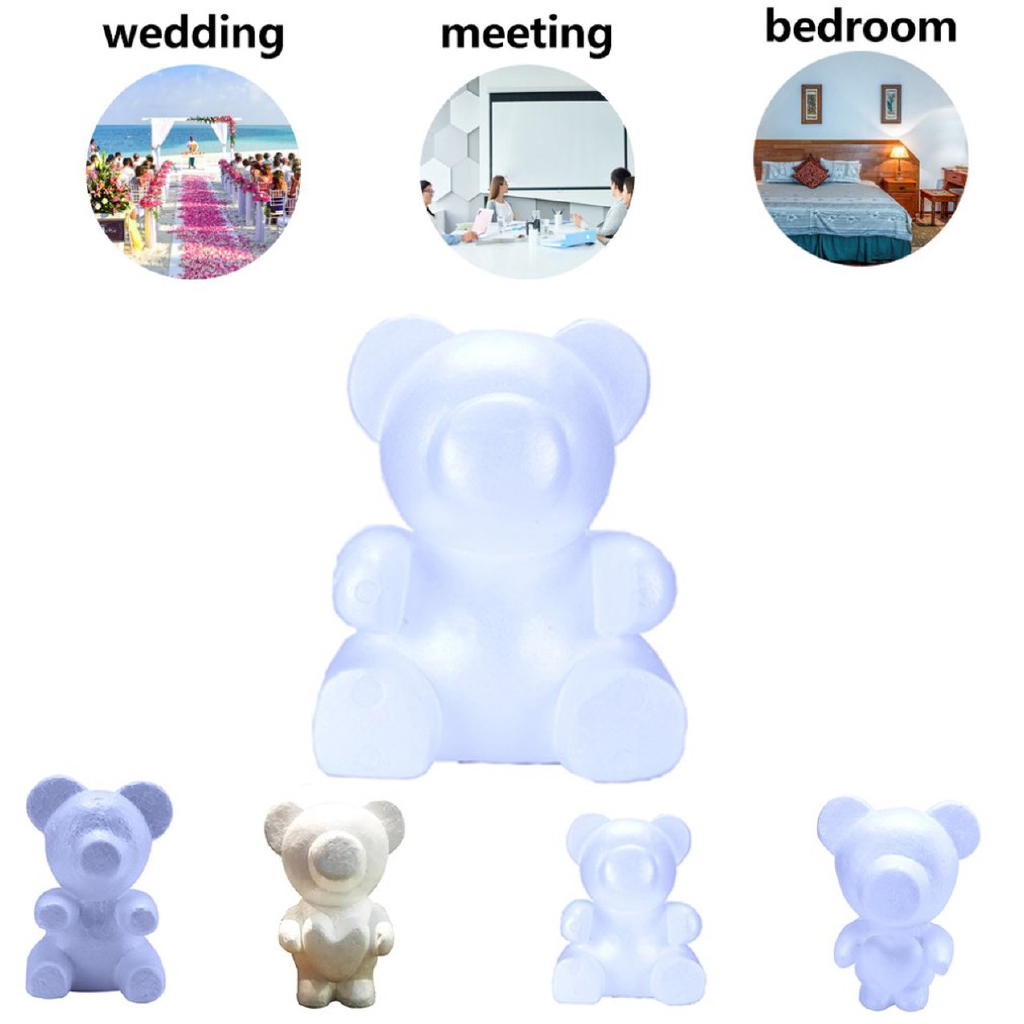 Hoa hồng/ Gấu xốp styrofoam polystyrene dùng cho trang trí đám cưới/ dịp lễ valentine/ tiệc DIY
