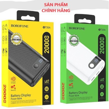 (Hãng Chính Hãng) Pin Sạc Dự Phòng Borofone 20000mah Có Màn Hình!