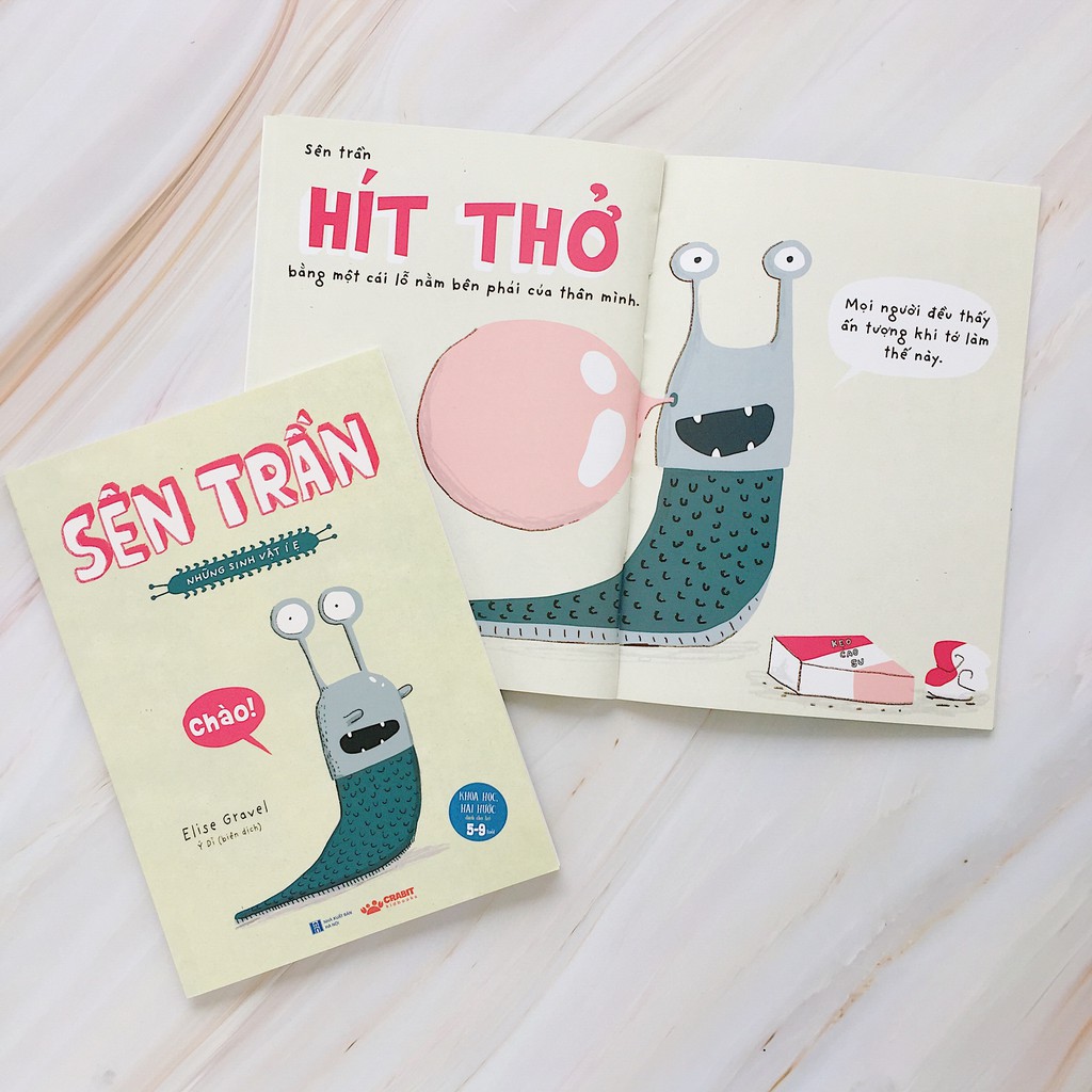 Sách - Những sinh vật í ẹ - Sên trần - Nhận biết con vật cho bé - Khoa học vui nhộn - Crabit Kidbooks