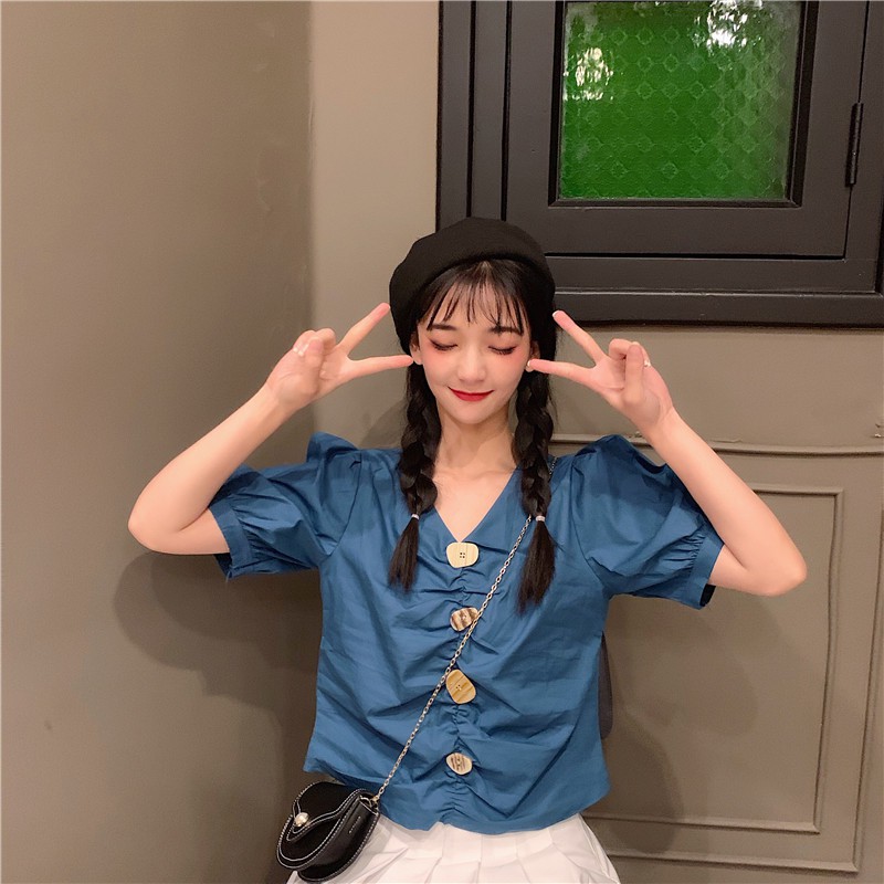 [Hàng có sẵn] Áo kiểu sơ mi nữ Ulzzang Quảng Châu ASC13