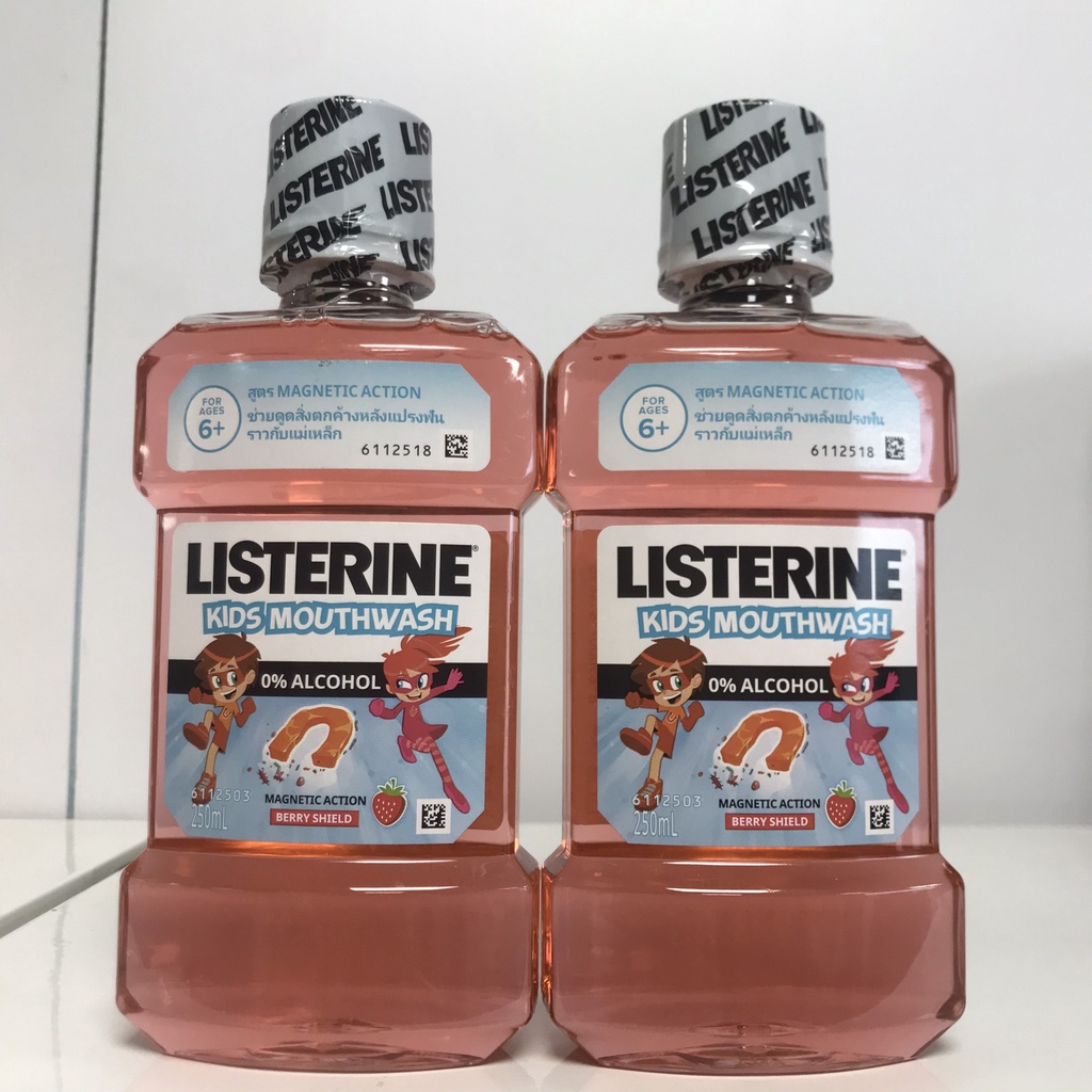 Nước súc miệng Listerine Kids Mouthwash 250ml (nước xúc miệng trẻ em không cồn dùng cho trẻ Trên 6 Tuổi)