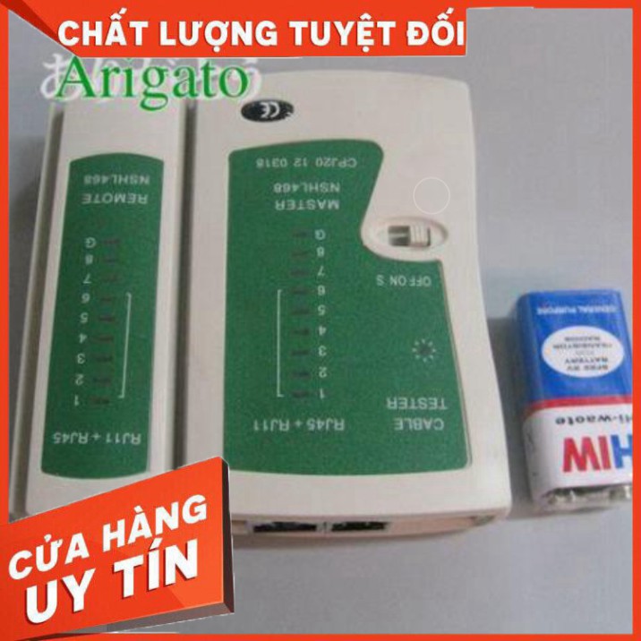 Hộp Test Dây Mạng RJ45 _ RJ11 Đa Năng Dễ Sử Dụng Chính Hãng ARIGATO Đảm Bảo Chất Lượng