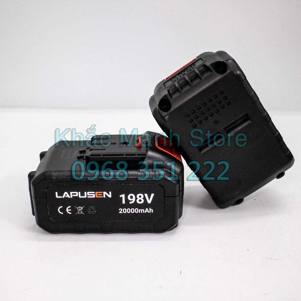 Pin Lapusen Cao Cấp 198V 40000mAh Dung Lượng Cao Dành Cho Máy Cắt Cỏ Cầm Tay