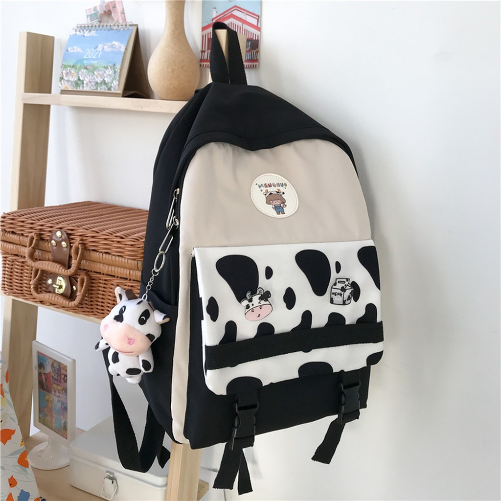 Balo bò sữa Ulzzang nam, nữ vải canvas chống nước 620BOS
