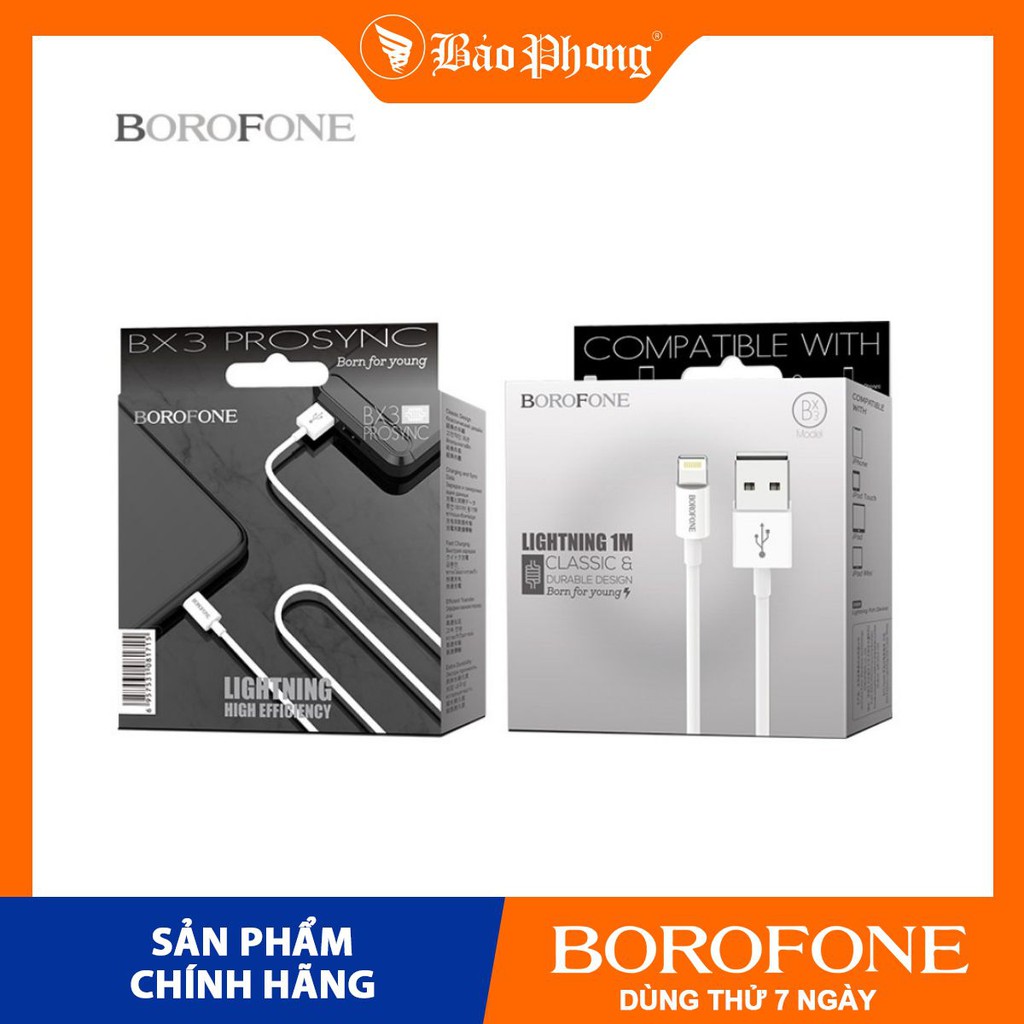 CÁP SẠC CHÂN LIGHNING BOROFONE BX3