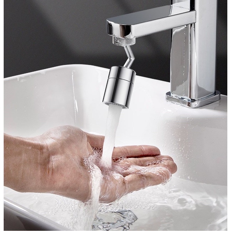 Đầu nối vòi nước thông minh, đầu vòi tăng áp xoay 730 độ