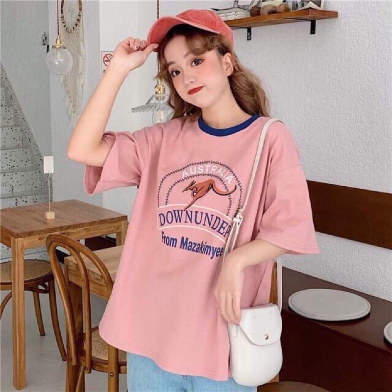 Áo Thun Hè Nữ Kangaru Siêu Hot Form To Rộng Unisex Nam Nữ Chất Cotton Đẹp