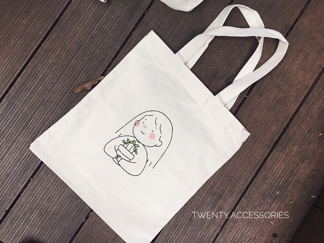 Túi tote đeo vai hình cô gái
