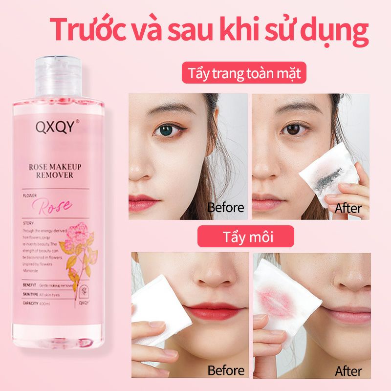 NƯỚC TẨY TRANG HOA HỒNG QXQY LÀM SÁNG DA, SẠCH DA SE KHÍT LỖ CHÂN LÔNG | BigBuy360 - bigbuy360.vn