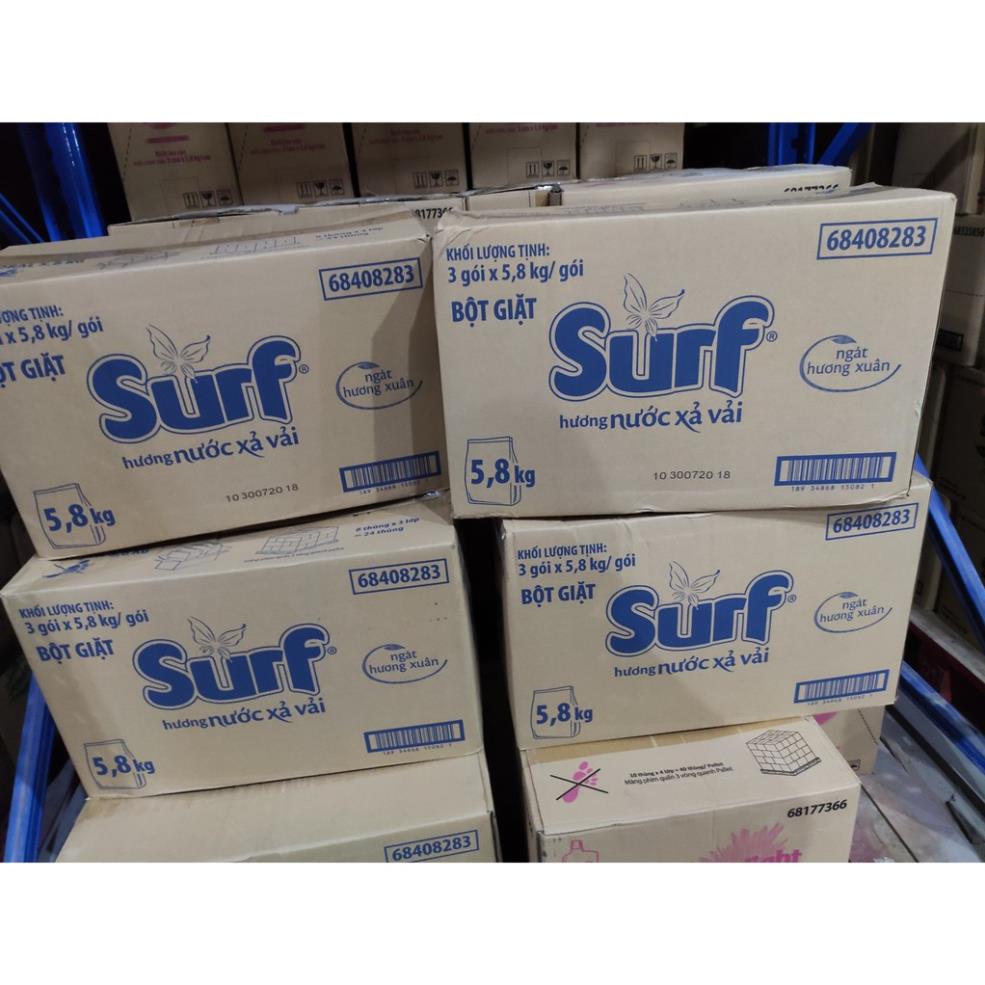 Bột giặt Surf hương Nước xả vải hồng 5.8kg Ngát hương xuân 5.8 kg