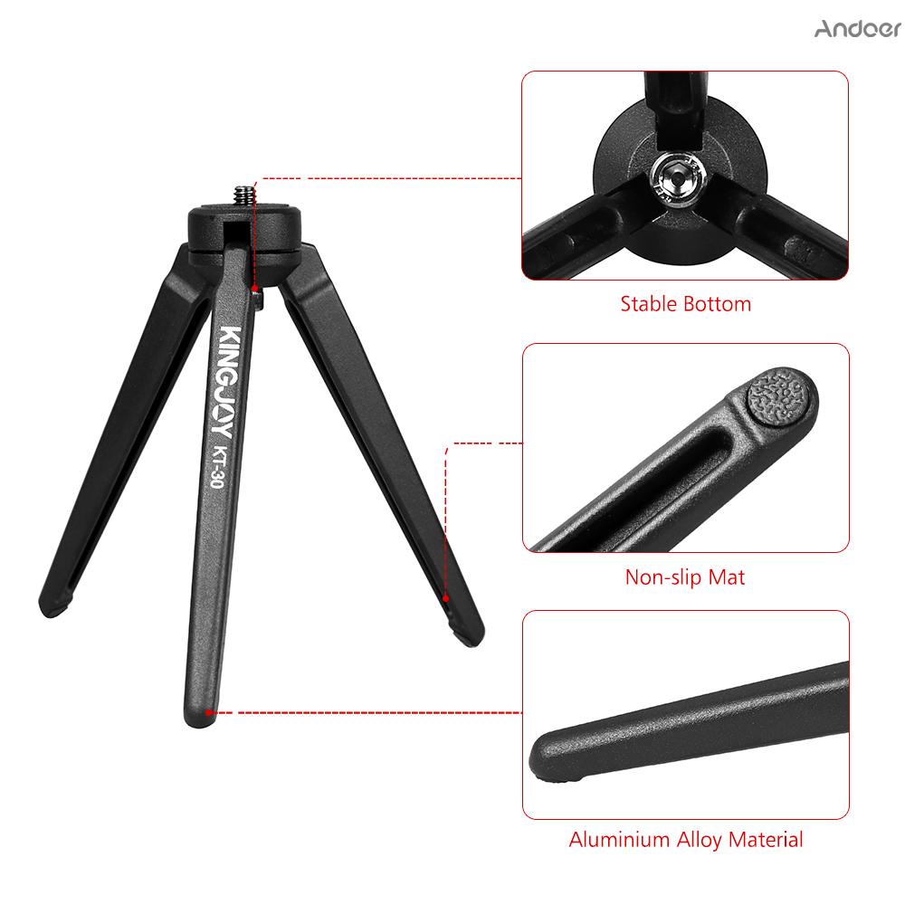 Giá đỡ ba chân mini hợp kim nhôm với ốc vít 1/ 4 inch cho Gopro Cameras Dslr 3 ZHIYUN FEIYU HOHEM DJI MOZA 3kg/6.6Lbs