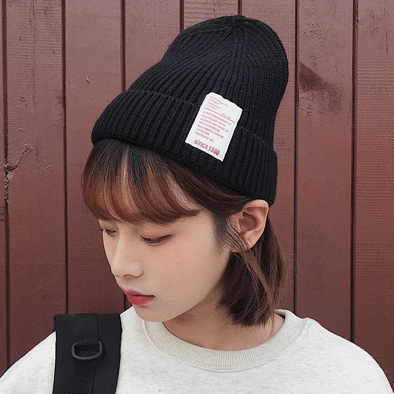 Mũ len phong cách hip hop màu xanh lá dạ quang thời trang cho nam và nữ