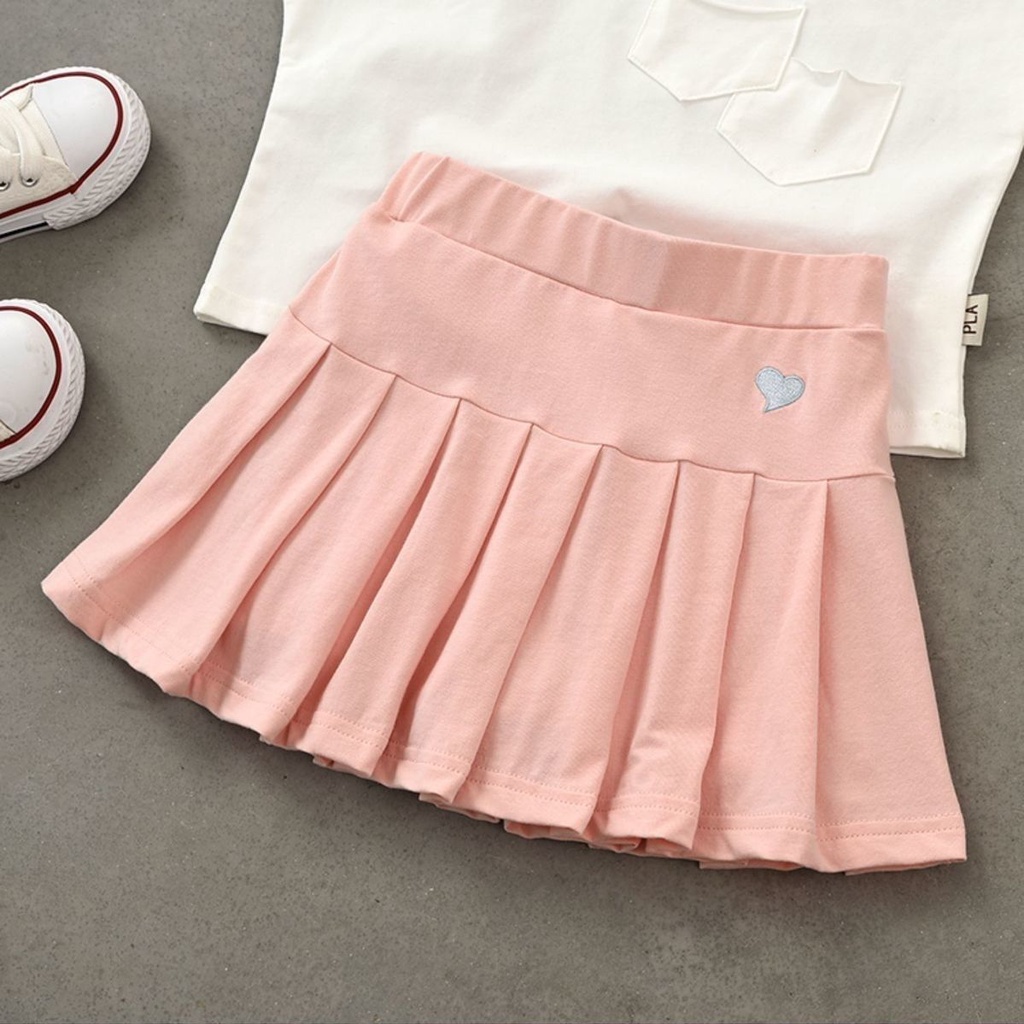 Chân Váy Ngắn Xếp Ly Chống Chói Dễ Phối Đồ Thời Trang Cho Bé Gái