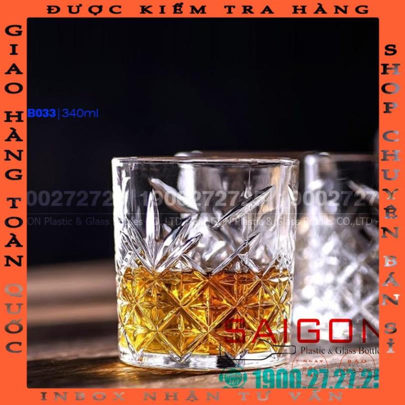Ly Thủy Tinh Deli Whis.ky Rock 340ml | Tùy Chọn Họa Tiết Trên Ly lakhai