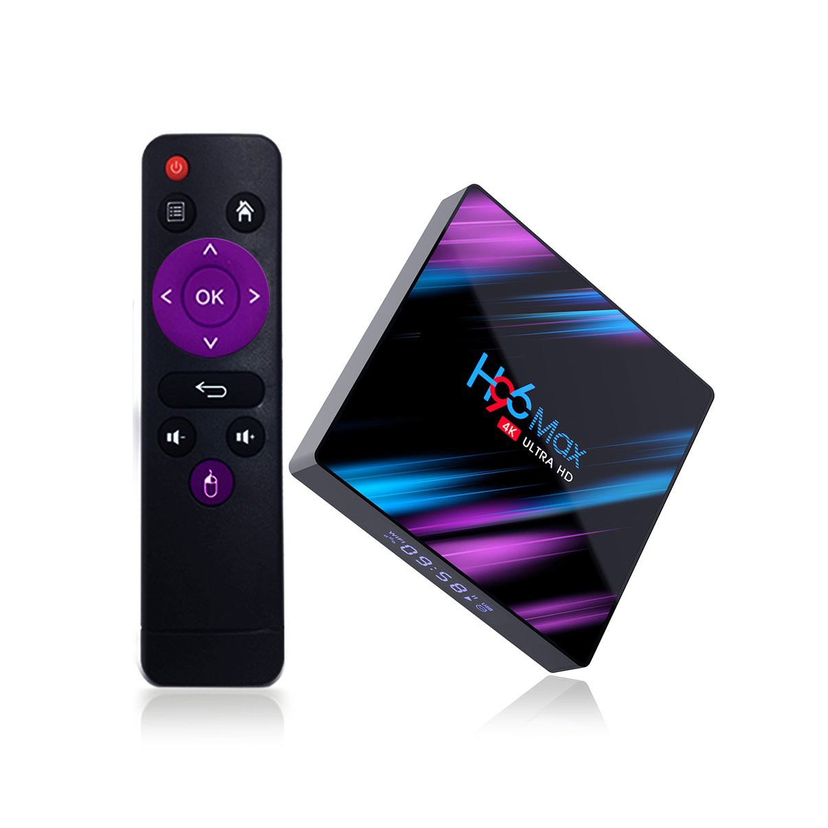 Bộ Tv Box H96Max Android 9.0 Rk3318 Quad Core 64bit 2.4g / 5.8g Wifi Bt 4.0 4k