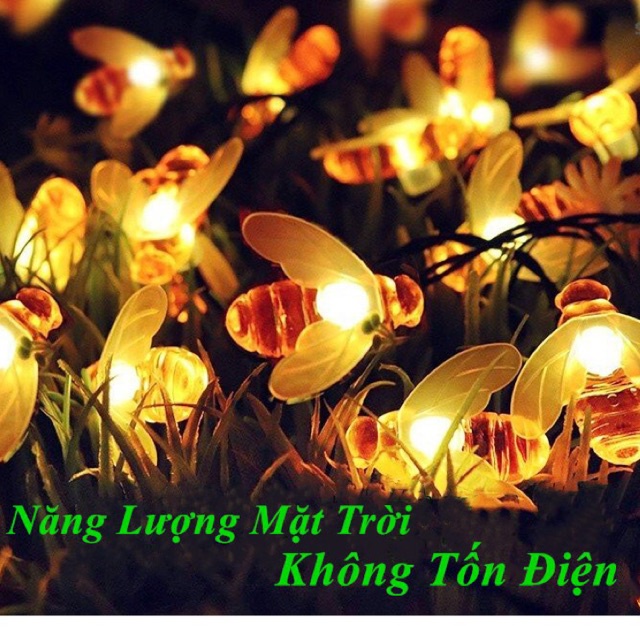 Đèn Led Trang Trí Hình Con Ong 30 Bóng Đèn Sử Dụng Năng Lượng Mặt Trời Tiết Kiệm Điện Trang Trí Ngoài Trời Tiệc Dã Ngoại