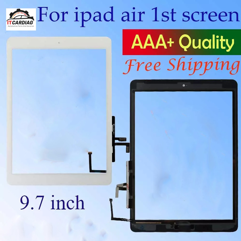 Màn Hình Cảm Ứng Kỹ Thuật Số A1474 A1475 A147 + Nút Home + Bảng Điều Khiển Tự Dính Cho Ipad Air 1