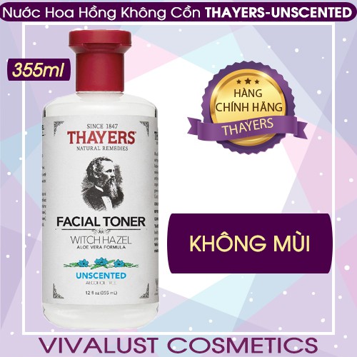 Nước Hoa Hồng THAYERS UNSCENTED 355ml - Không Mùi - Dành Cho Mọi Loại Da