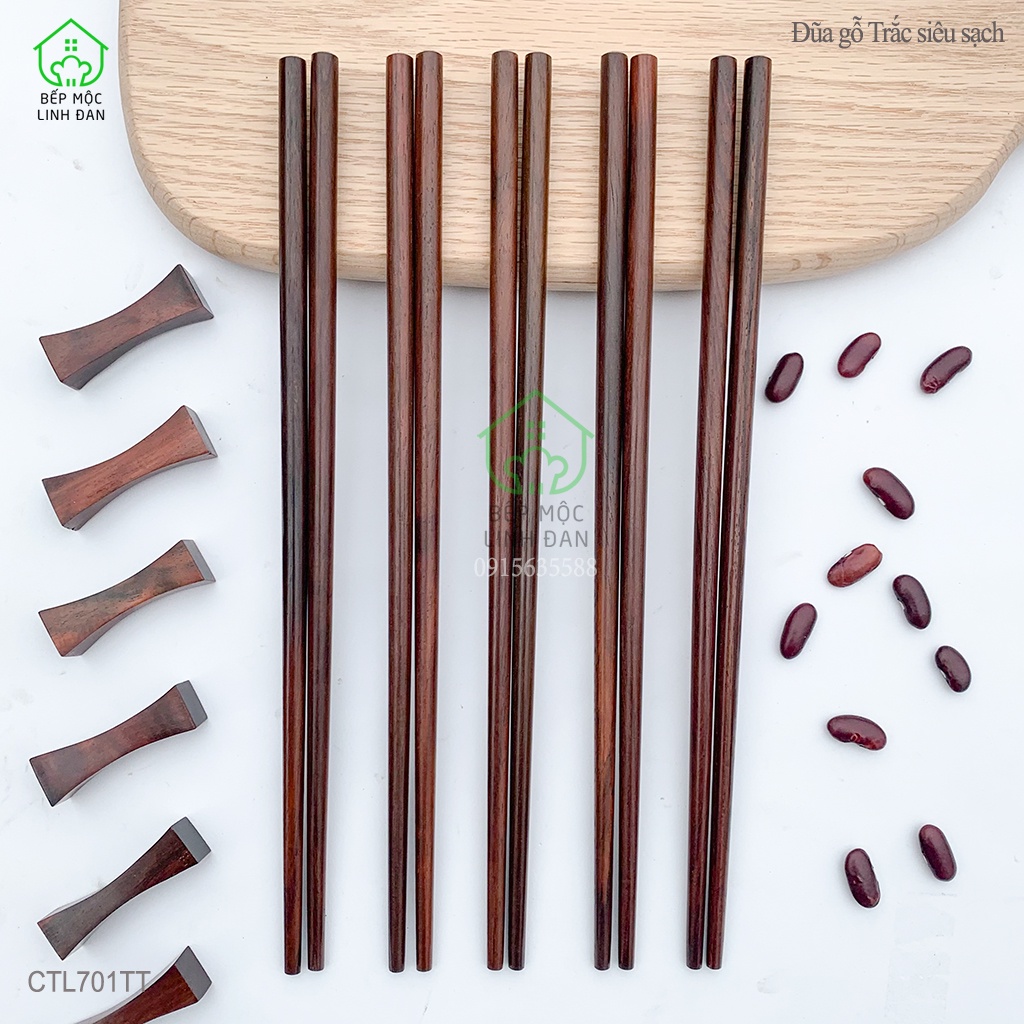 Đũa Gỗ Trắc Việt Nam Tự Nhiên Siêu Sạch HAHANCO  Đũa Tròn