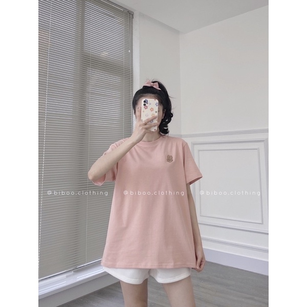BIBOO - Áo thun tay ngắn thêu hình Con Gấu Boo