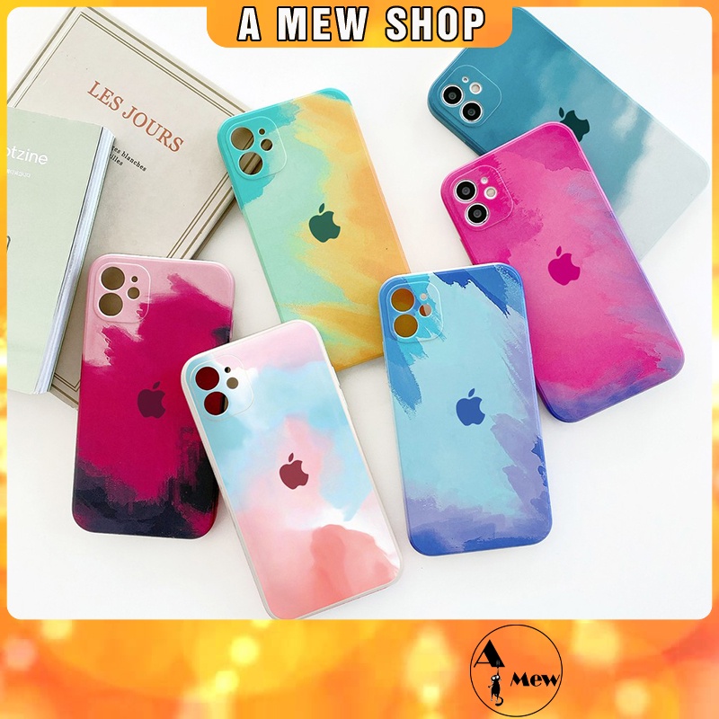 Ốp Lưng Iphone Ink Color Cạnh Vuông Bảo Vệ Camera 6/6plus/7/7plus/8/8plus/x/xs/11/12/pro/promax A MEW SHOP