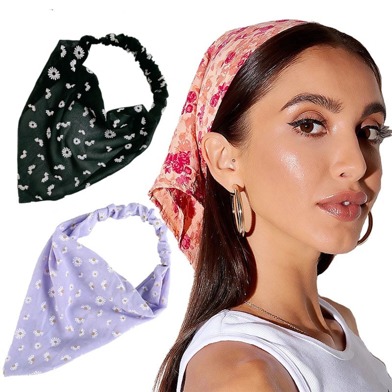 Khăn Choàng Cổ Họa Tiết Hoa Cúc Thời Trang Dành Cho Nữ