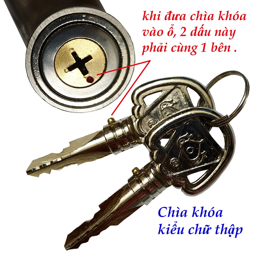 Khóa đĩa chống trộm xe máy Vương Miện cỡ nhỏ