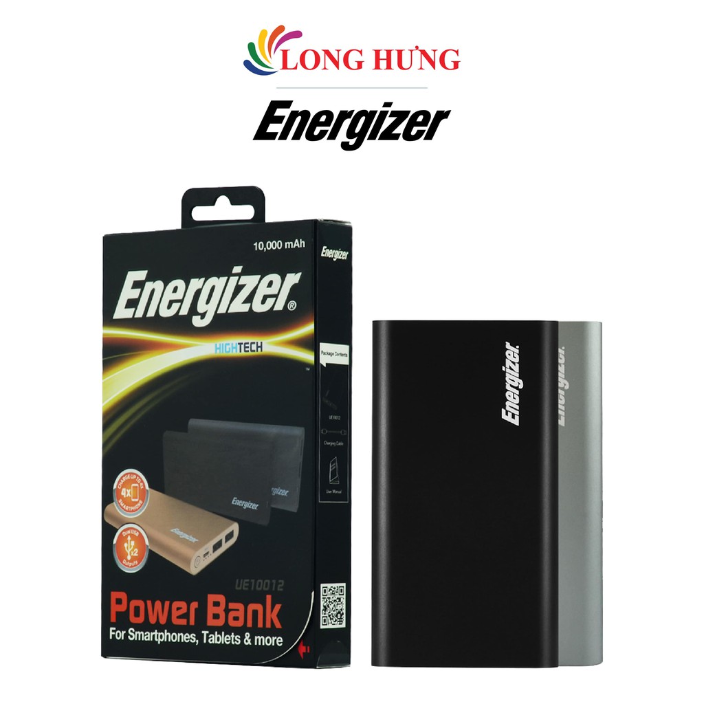 Sạc dự phòng Energizer 10000 mAh UE10012 - Hàng chính hãng