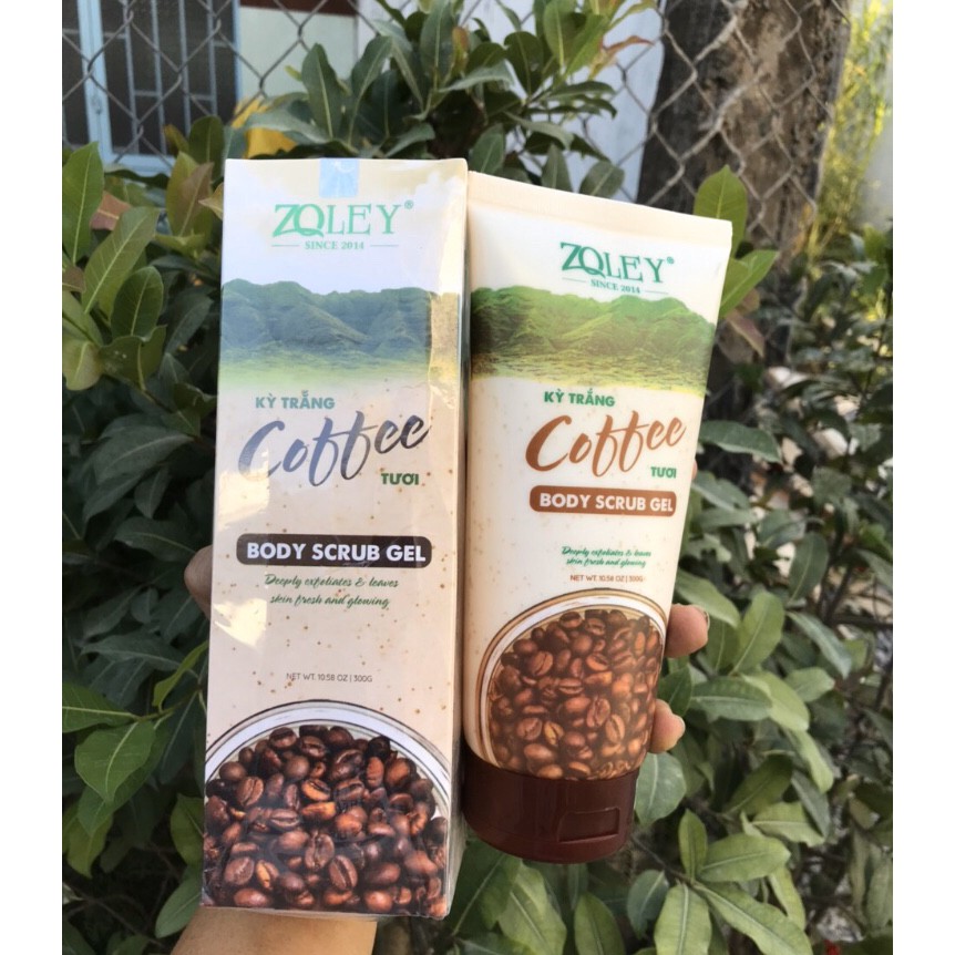 [CHÍNH HÃNG] Tẩy Tế Bào Chết Coffee Body- Zoley - 300Gram  tẩy sạch các lớp sừng tế bào chết  làm sạch da -trắng da mịn