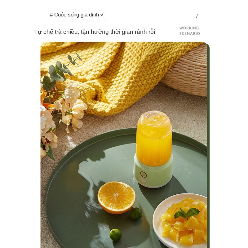 ℡♞✙Máy ép trái cây Sandi Cup gia đình Mini nhỏ di động điện không dây