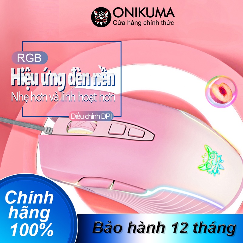 ONIKUMA CW905 Chuột Chơi Game Có Dây Thể Thao Điện Tử Có Đèn Nền RGB Cho Máy Tính Xách Tay/PC bảo hành 24 tháng