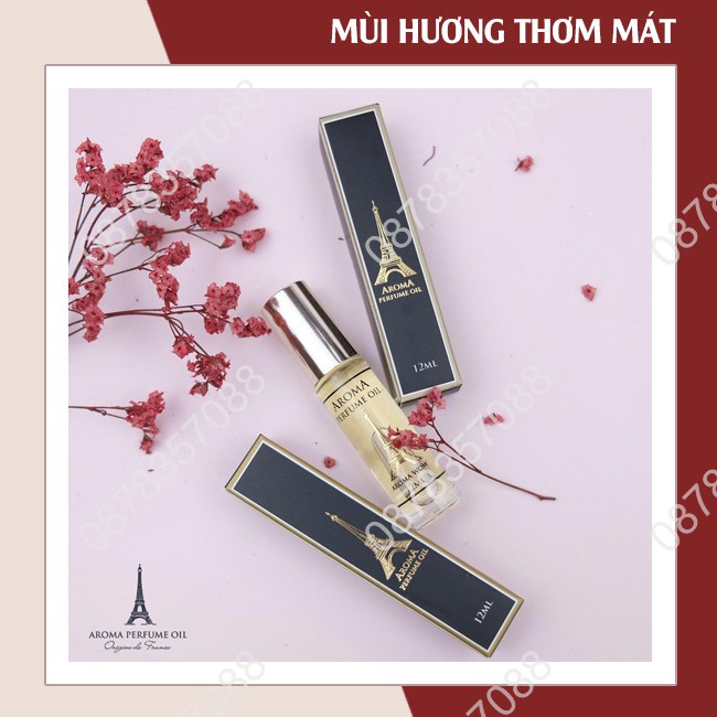 Nước Hoa Nữ, Tinh Dầu Nước Hoa Aroma 12ml - Hương Thơm Mát Nhẹ Nhàng, Nữ Tính