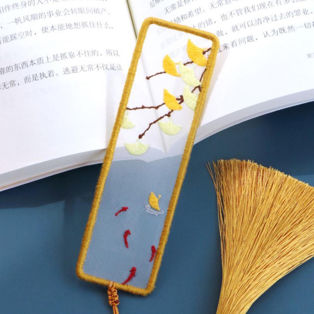Bộ Dụng Cụ Kẹp Sách Thêu Họa Tiết Nghệ Thuật DIY Đa Ứng Dụng Trang Trí Nhà Cửa