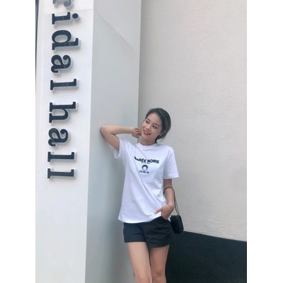 Áo thun Unisex dáng rộng tay lỡ vải mềm mịn blackpink Jennie Korean ulzzang
