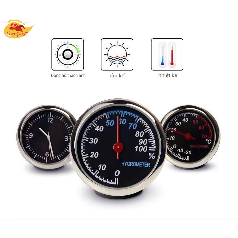 Đồng hồ đo nhiệt độ và độ ẩm mini cho xe hơi