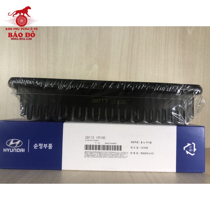 Lọc gió động cơ HYUNDAI Accent 1.4  1.6  Veloster 1.6 Pride 1.4 Rio 1.4  1.6 Mã:281131-R100