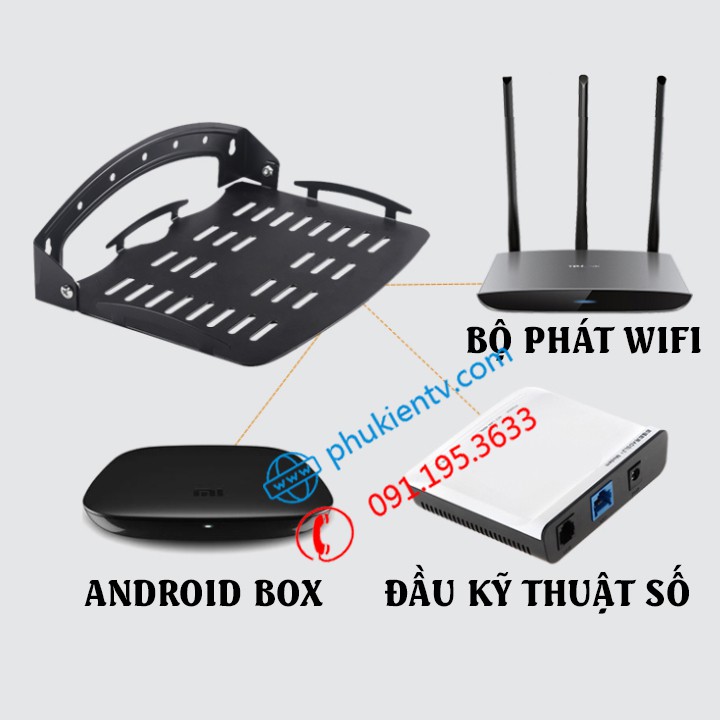 [Mã ELFLASH5 giảm 20K đơn 50K] Giá treo đầu thu KTS - K+ - VTV Cab - Bộ phát Wifi - Android Box