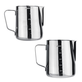 [Có chia vạch] Cốc ca đánh sữa inox 350ml - 550ml - 1l (100% inox 304)cà phê Espresso 1000ml | BigBuy360 - bigbuy360.vn