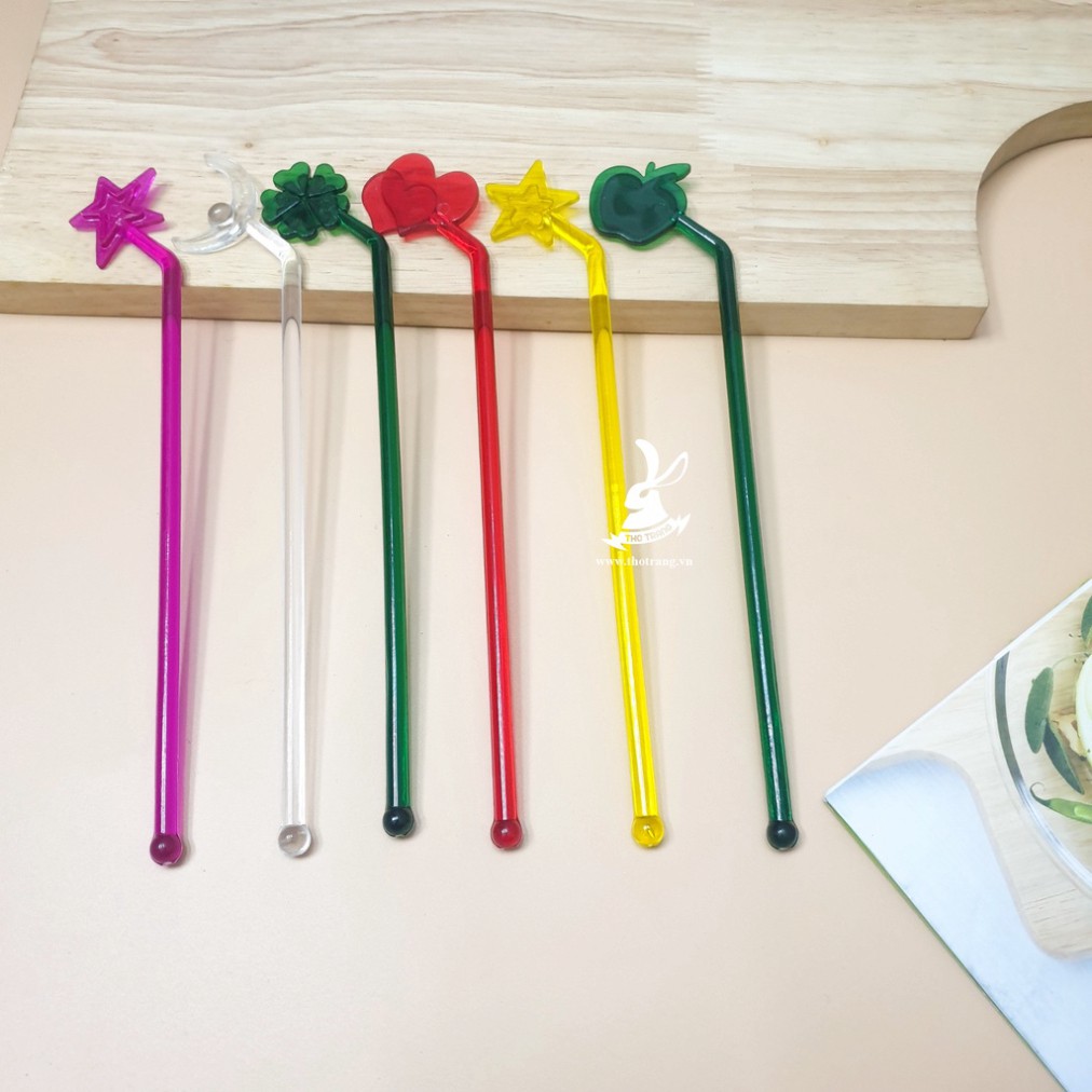 Muỗng khuấy cà phê, sinh tố, cocktail Rico nhiều màu, nhiều size