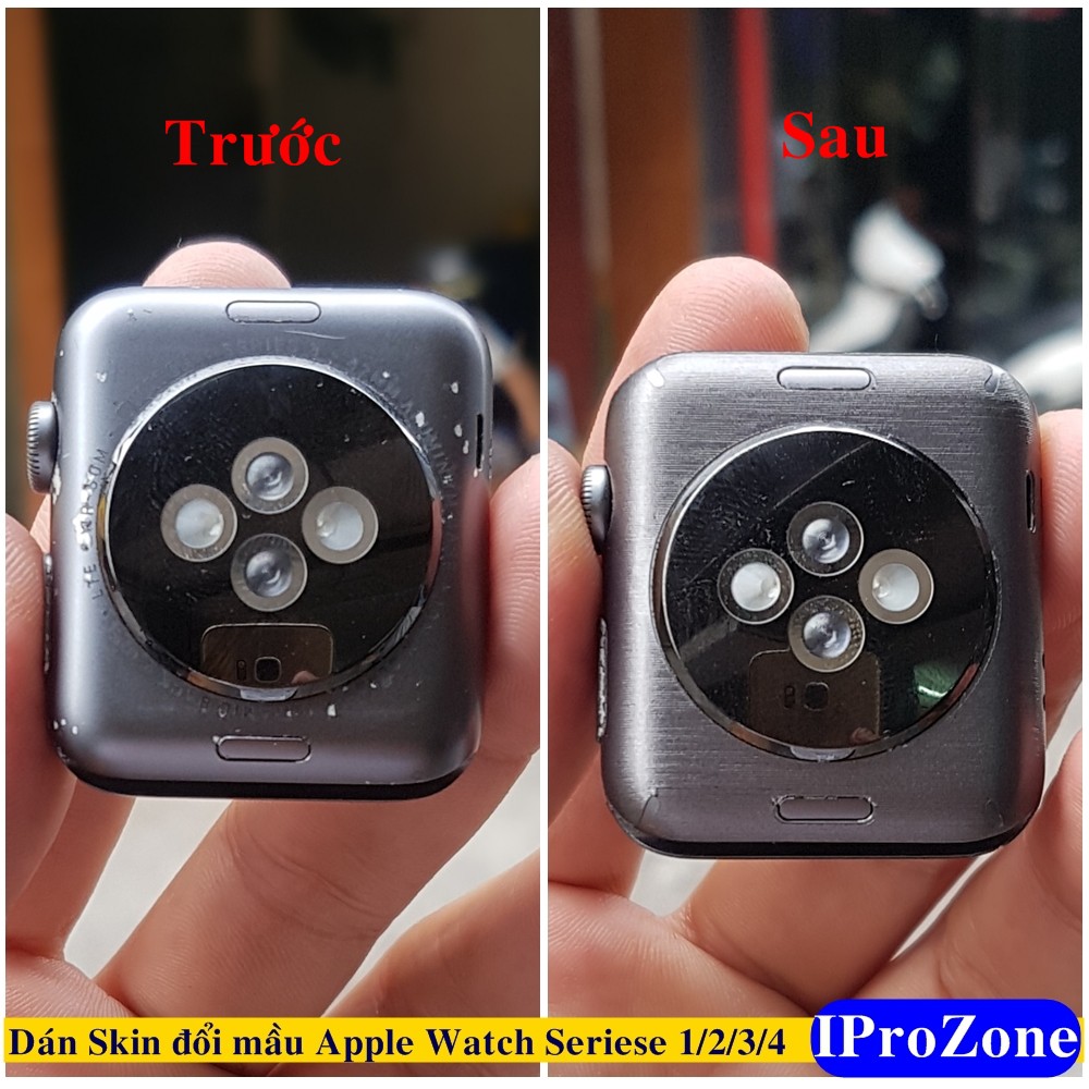 Dán Skin Mầu tím , Đen bóng cho Đồng hồ apple watch  Series 7 / 8 Size 41 -45mm , Size 40-44mm , Sr 2/3 Size 38 42mm