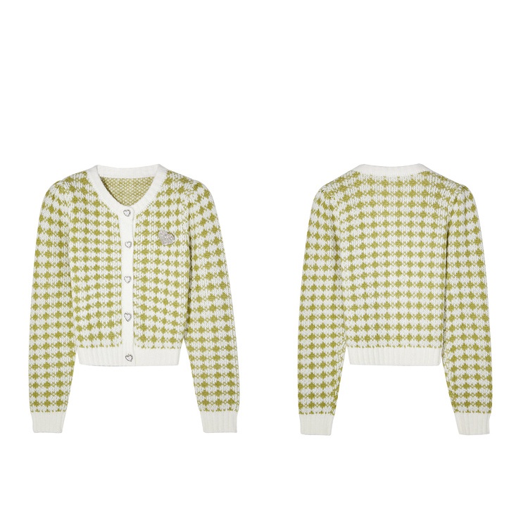 DUNEA Áo sweater Cổ Tròn In Hình Trái Tim Xinh Xắn Cho Nữ